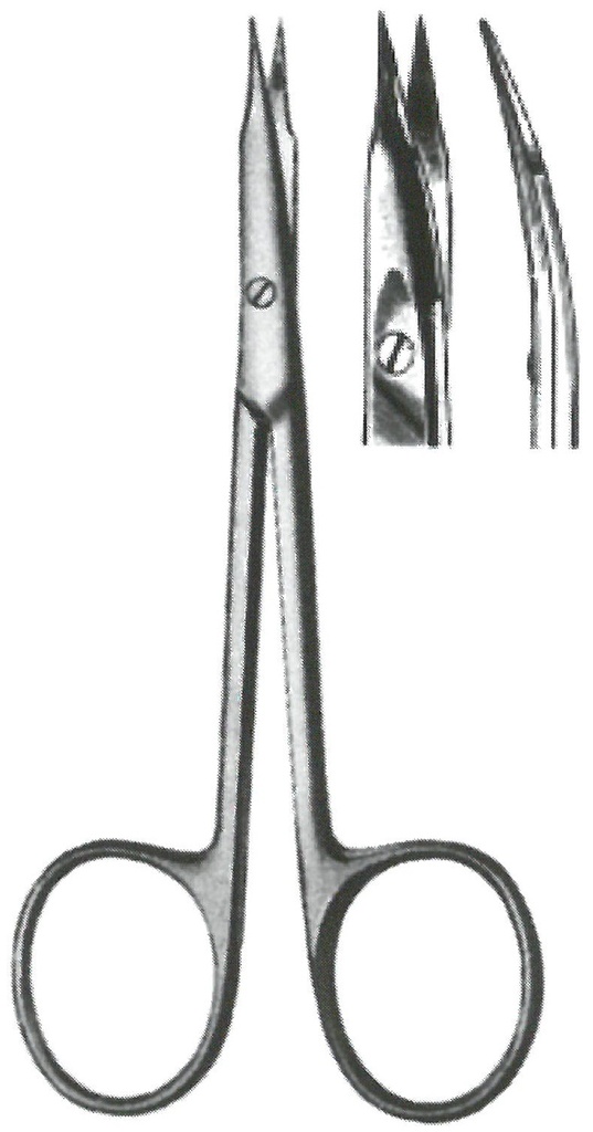 Stevens Tenotomy scissors, sharp points, curved, 11 cm long