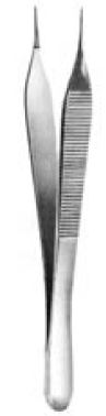 11176-12 : Adson Micro Forceps, serrated, 0.8 mm tips, 12 cm long