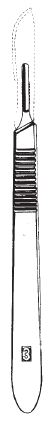 07103-00: Scalpel handle, no. 3 - standard