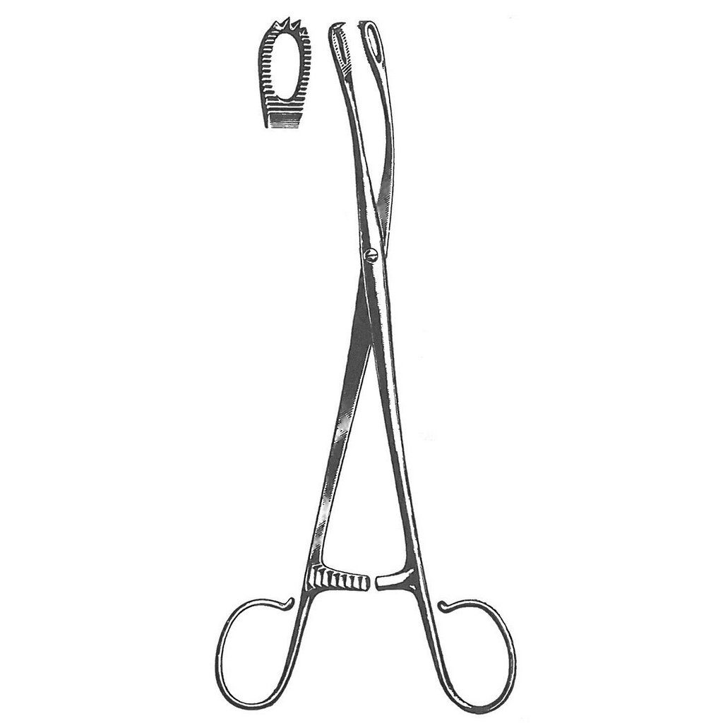 51209-20 : Blohmke Seizing forceps for tonsil, curved, 21 cm long