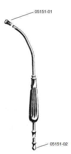 05150-27: Yankauer Suction tube, diameter 3 mm, 27 cm long