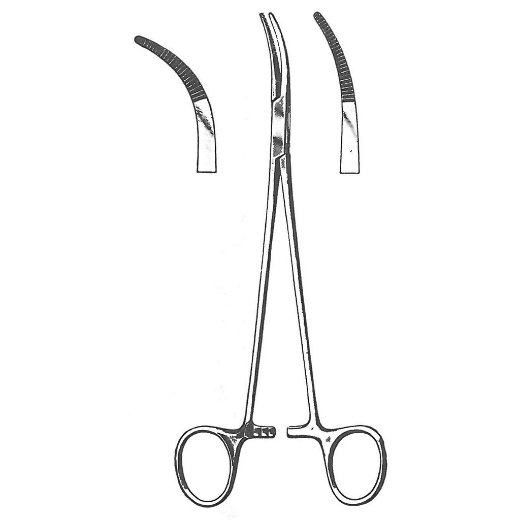 Schnidt (Boettcher) Artery and tonsil forceps, 19 cm long, light curve, closed rings