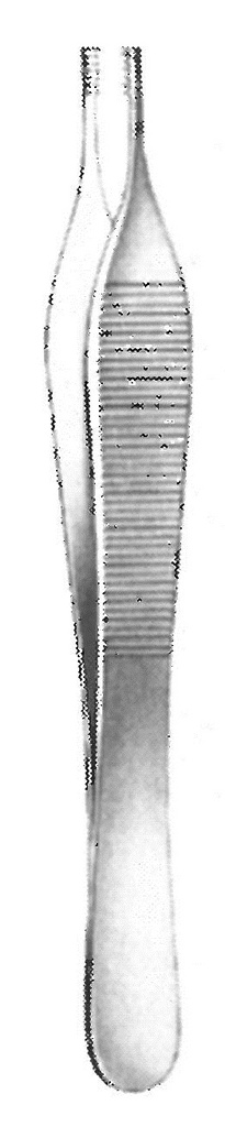 11188-12 : Adson-Brown Forceps, 7 x 7 teeth, 12 cm long, straight, for gripping tissue, atraumatic