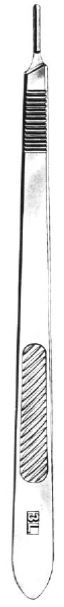 07103-02: Scalpel handle no. 3L - long