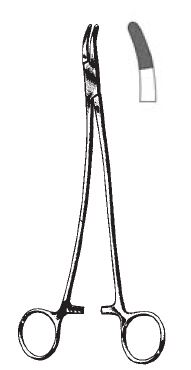 25330-23 : Stratte Needle holder, curved jaws and curved shanks, 24 cm long