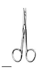 09202-10 : Lexer-Baby Dissecting and strabismus scissors, 10 cm long, straight