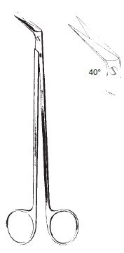 09480-40 : Potts-Smith Vascular scissors, 19 cm long, 40° angle, laterally angled