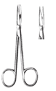 Wagner Scissors, fine, sharp/sharp, straight, 12 cm long