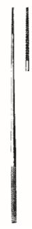 21270-14: Frohn Cotton applicator, 1 mm diameter, spiral threads, 14 cm long