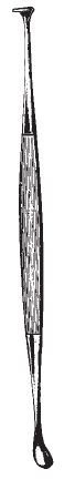 51131-22 : Hurd Tonsil dissector and retractor, 22 cm long, 10 and 12 mm wide