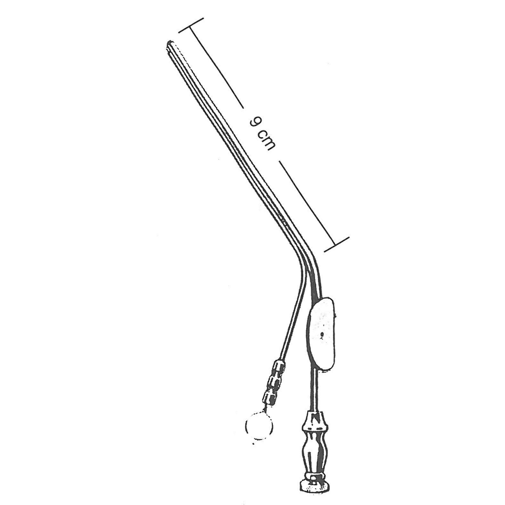 41303-09 : House Suction tube, 9 cm long, diam. 0.9 x 0.7 mm