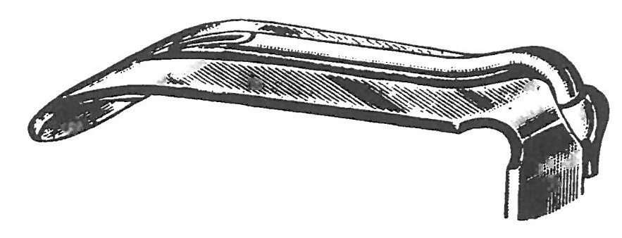 Davis-Boyle Tongue depressor, alone, fig. 3, 25 x 75 mm, with ether tube