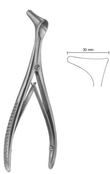 47103-01 : Hartmann Nasal speculum, 15 cm long, fig. 1 - small