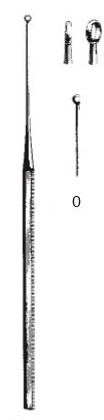 45110-00 : Buck Curette auriculaire, droite, mousse, 14.5 cm de long, fig. 0, 1.9 mm de diamètre