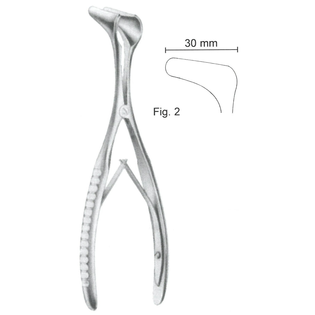 47102-02 : Hartmann-Halle Nasal speculum, 15 cm long, fig. 2 - medium