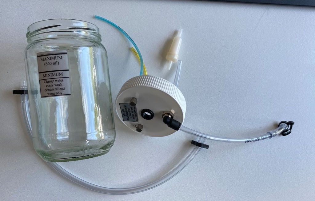 Glass jar with lid (connectors and pipes included) for Coolstar