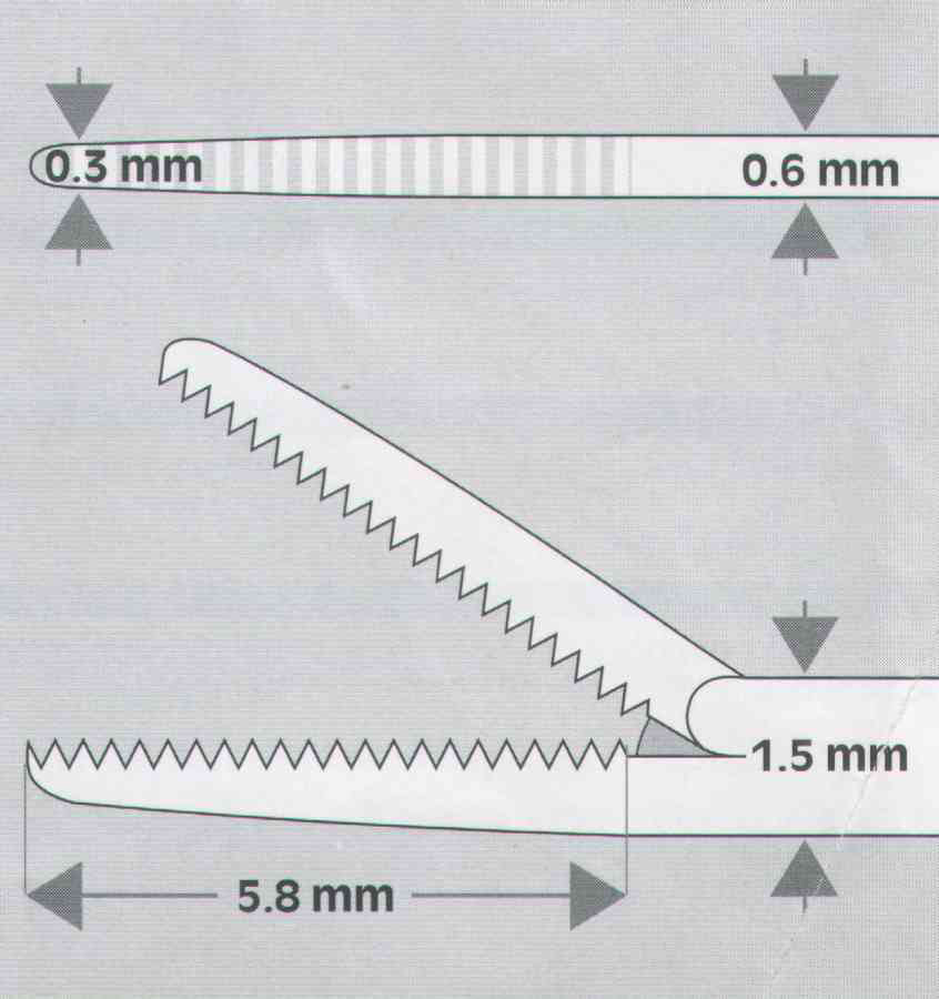 00002315 : 861003-02 : Alligator Micro ear forceps, straight, extremely delicate, jaw length 5.8 mm