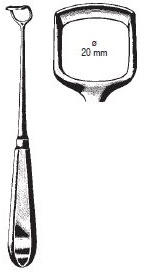 47620-06 : Beckmann Adenoid curette, standard model, fig. 6, 22 cm long, width of blade 20 mm