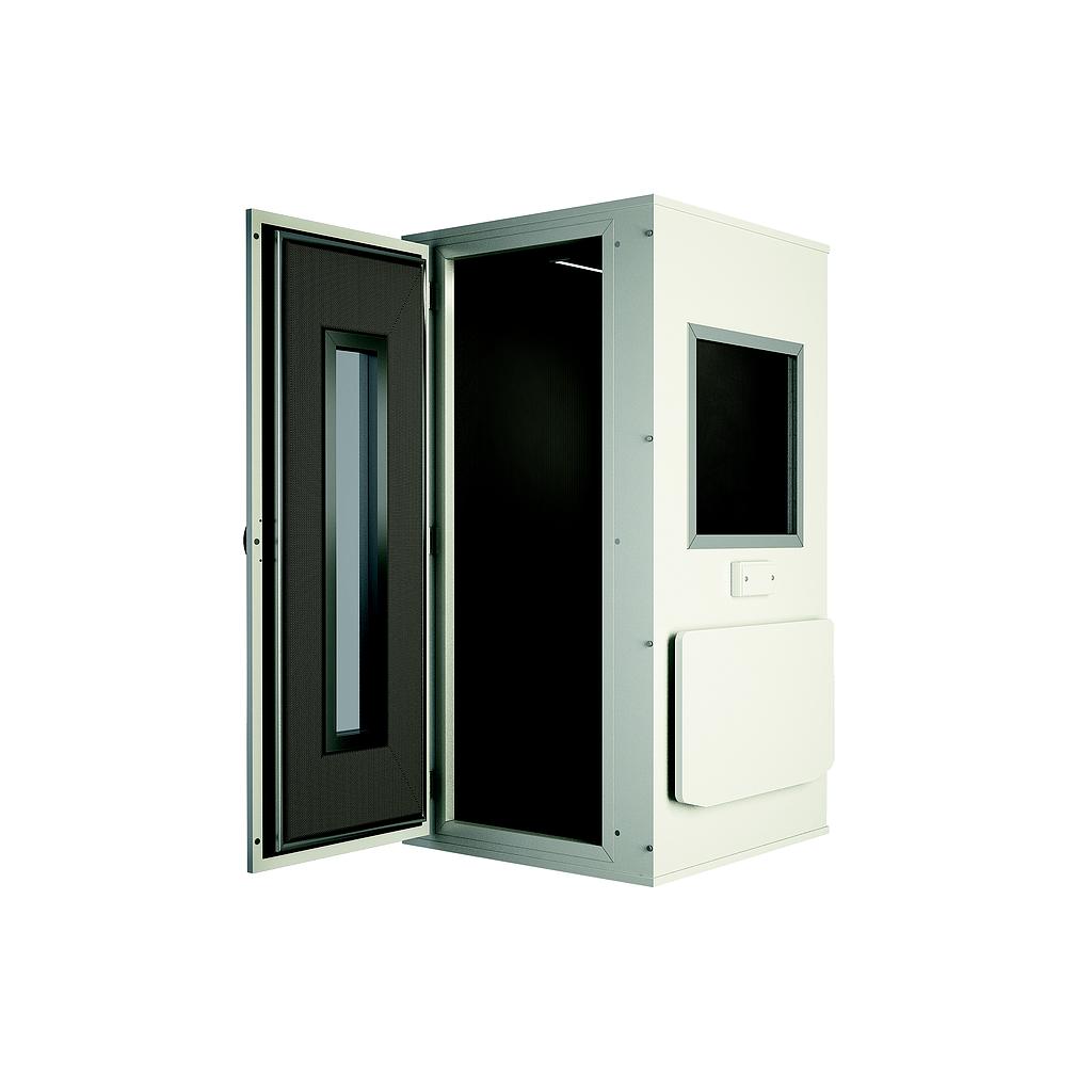P28FW-COMPLETE: Soundproof booth PRO28F, external dimensions 96 x 96 x 210 cm, including folding table