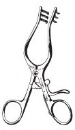 19655-13 : Weitlaner-Wullstein Self-retaining retractor, 13 cm long, 3 x 3 blunt prongs, 18 mm deep