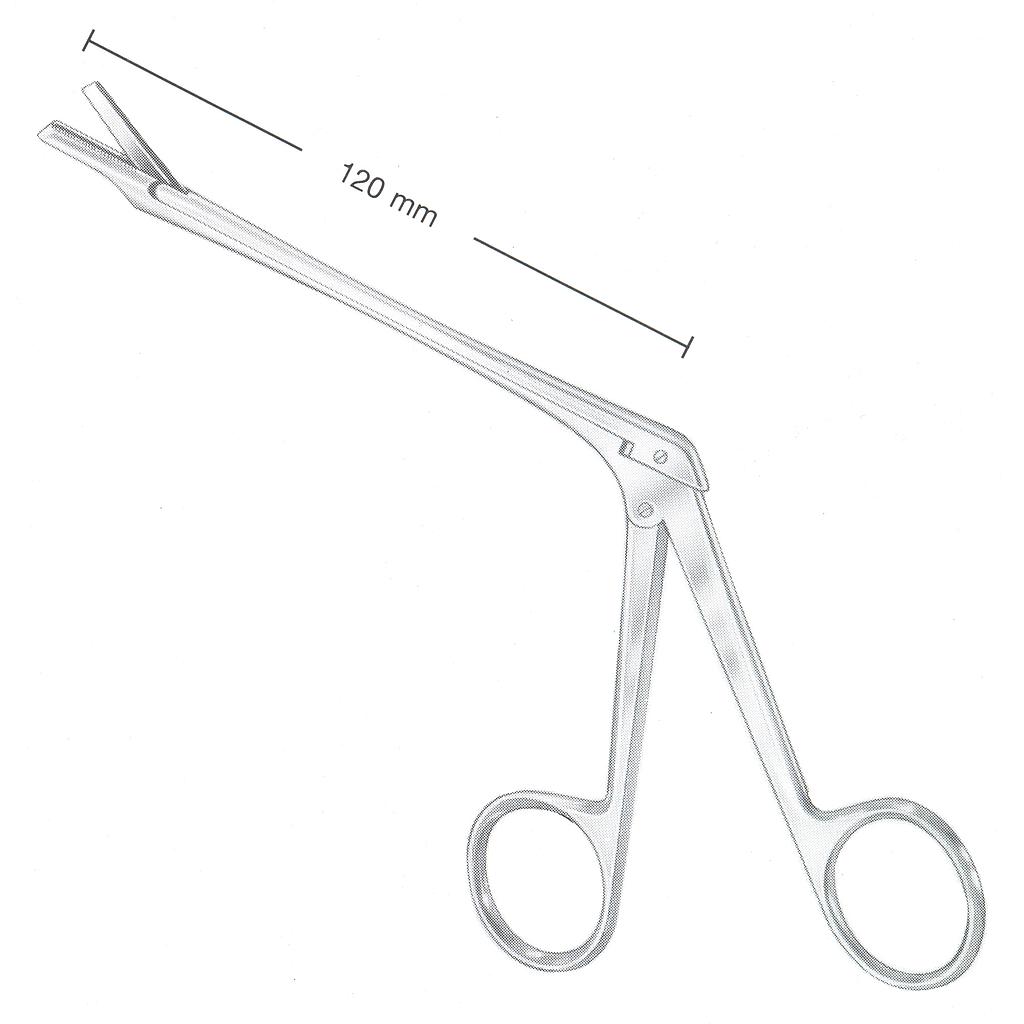 47240-19 : Struycken Turbinate punch forceps, length of shaft 12 cm, narrow bite