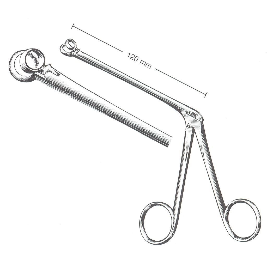 663203-01 : Hartmann Pince emporte-pièce, nasale, découpe ronde, fig. 3, diamètre 9 mm, longueur de tige 12 cm.