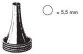 45010-55 : Hartmann Ear speculum, mat, inner diameter 5.5 mm, alone, round