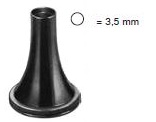 45011-04 : Hartmann Oorspeculum, zwart, diameter 3.5 mm, alleen, rond