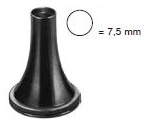 45011-08 : Hartmann Ear speculum, black, diameter 7.5 mm, alone, round