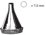 45018-70 : Boucheron Ear specula, fig. 3, diameter 7.0 mm, round, for adult