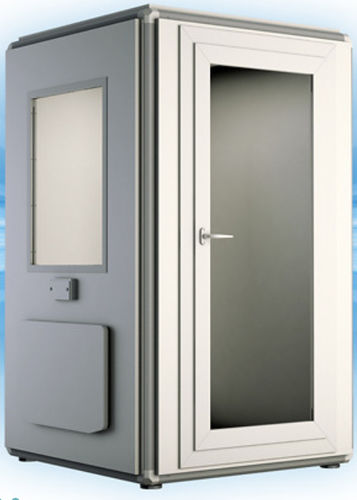 P45SMAXIW-COMPLETE : Puma PRO45S Soundproof booth, external dimensions: 139 x 139 x 247 cm, connection pannel and ventilation system included, total glass door with 75 cm wide opening, external folding table included