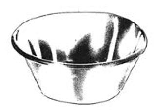 Round bowl, in stainless steel, 165 x 60 mm, 0.75 l