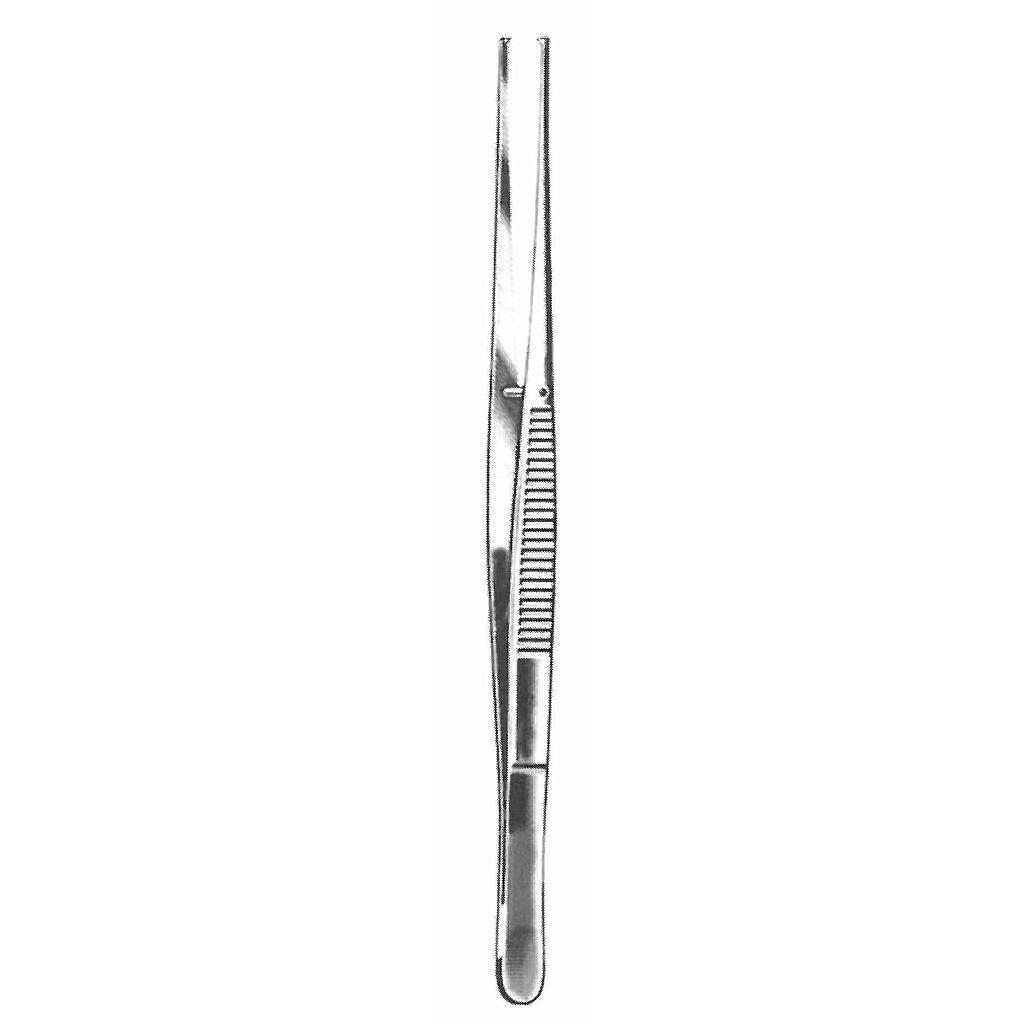 11270-12 : Semken Forceps, 1 x 2 teeth, straight, 12.5 cm long