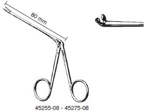 Ear forceps, cup jaws, 3 mm diameter