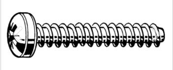X330 KB30X12: Screw, EJOT PT Pozidrive, self-tapping, for plastic, KB, 30 x 12 mm