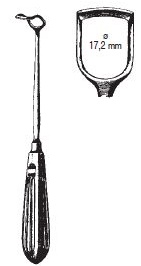 47630-03 : Barnhill Adenoid curette, 22 cm long, fig. 3, blade 17.2 mm wide