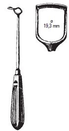 47630-04 : Barnhill Adenoid curette, 22 cm long, fig. 4, blade 19.3 mm wide