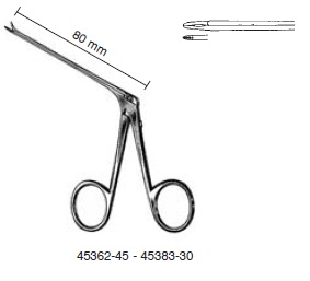 45370-50: Greven Micro ear forceps, straight