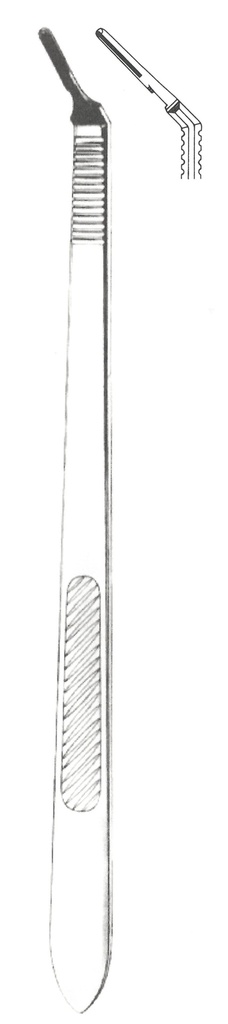 07109-03: Scalpel handle, no. 3L - long, angled