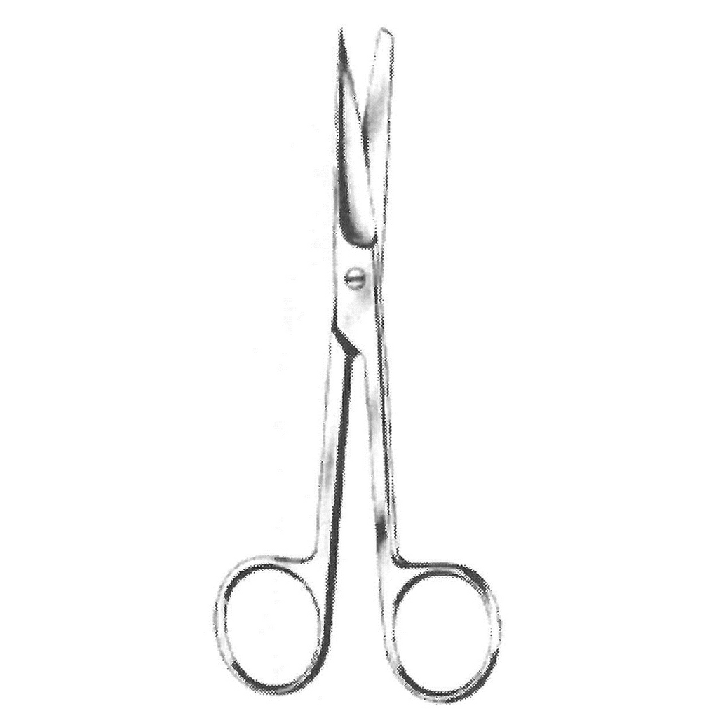 09111-13 : Operating scissors, sharp/blunt, curved, 13.5 cm long