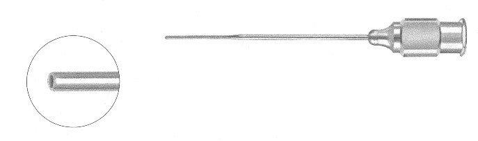 44300-00 : Lacrimal cannula, 23G, malleable tip, straight, stainless steel