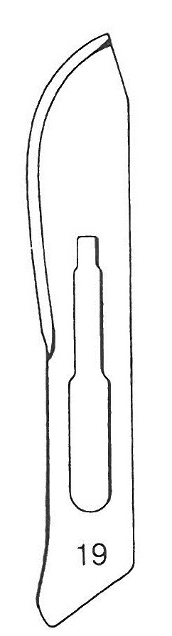 Scalpel blades, sterile, box of 100 fig. 19