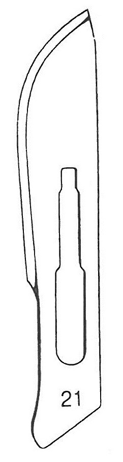 Scalpel blades, sterile, box of 100 fig. 21