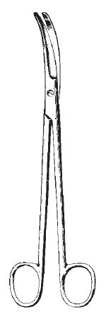 Jörgensen Dissecting scissors, with strongly curved blades, 22 cm long