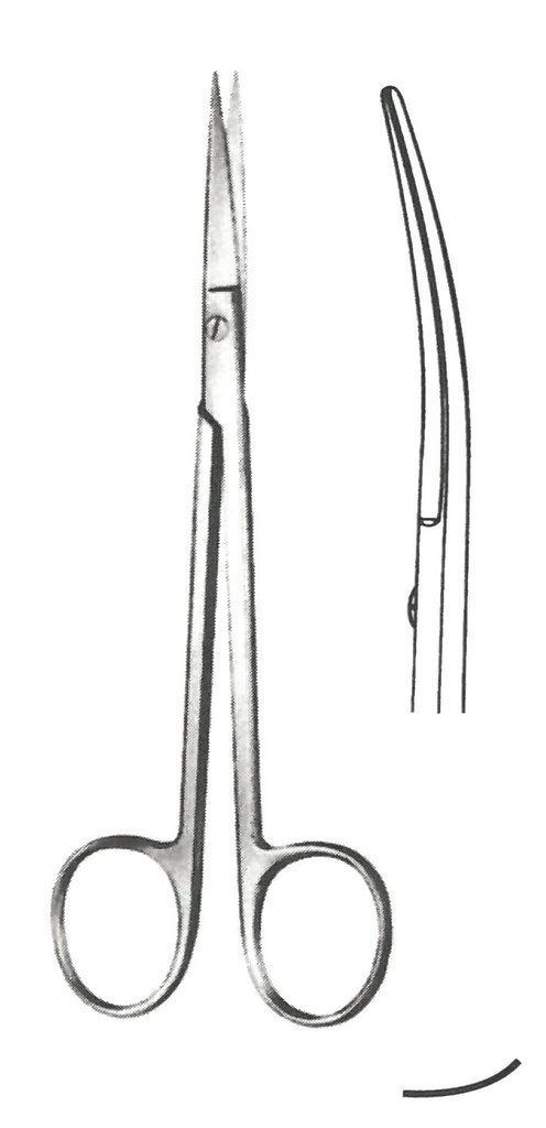 Sanvenero Scissors for plastic operations, curved, 14 cm long