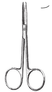 09348-06 : Knapp Dissecting scissors, fine pattern, blunt/blunt, curved, 10 cm long