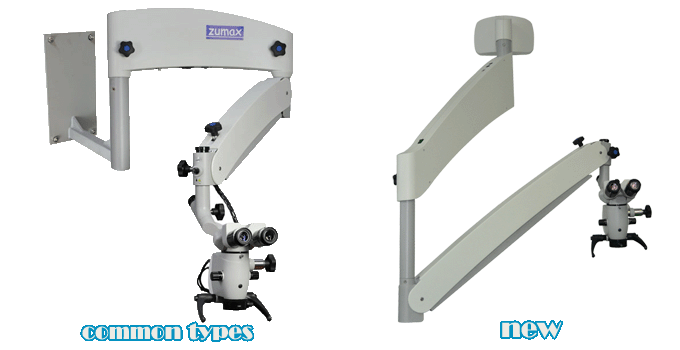DI 301107 : Difra ENT LED microscope, with full HD video camera, with 950 mm second arm, wall mount, installation included