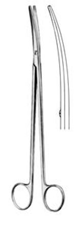 09285-25TC : Metzenbaum Dissecting scissors, "HM", curved, 25 cm long, with tungsten carbide cuttingedges and gold-plated rings, standard pattern