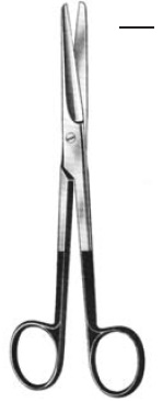 Mayo Supercut Scissors, straight, 17 cm long, serrated blades