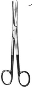 Mayo Supercut Scissors, curved, 14 cm long, serrated blades